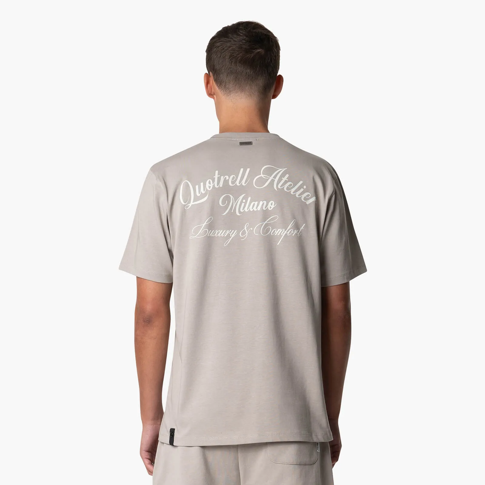 ATELIER MILANO TEE | TAUPE/OFF WHITE