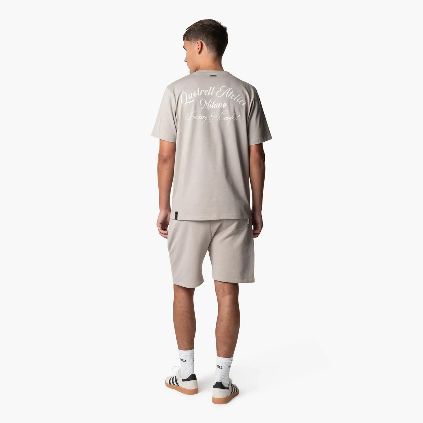 ATELIER MILANO TEE | TAUPE/OFF WHITE