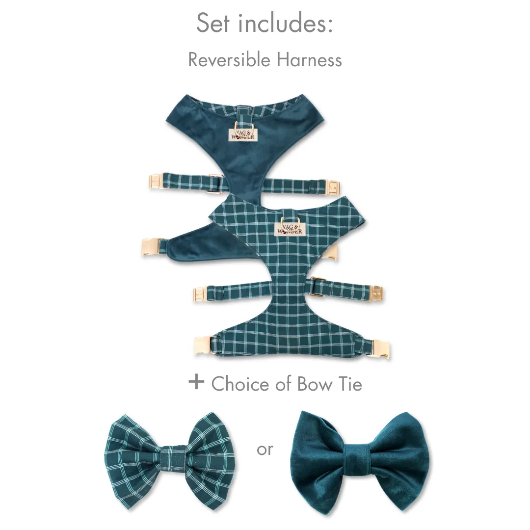 Atlantic Waves Reversible Dog Harness   Bow Tie