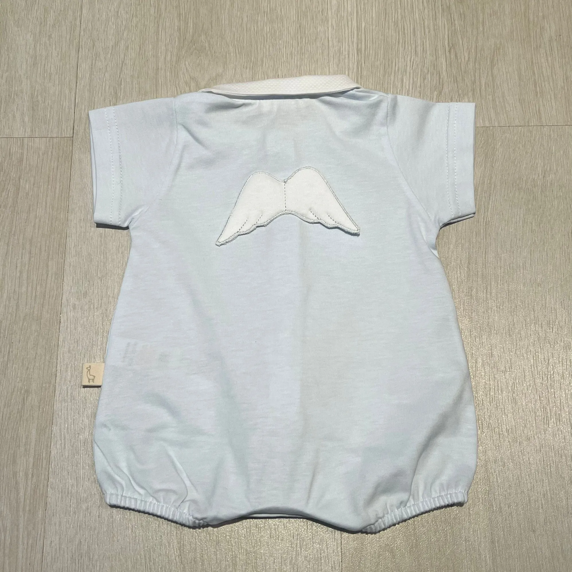 Baby Gi Angel Wings Cotton Romper - Blue
