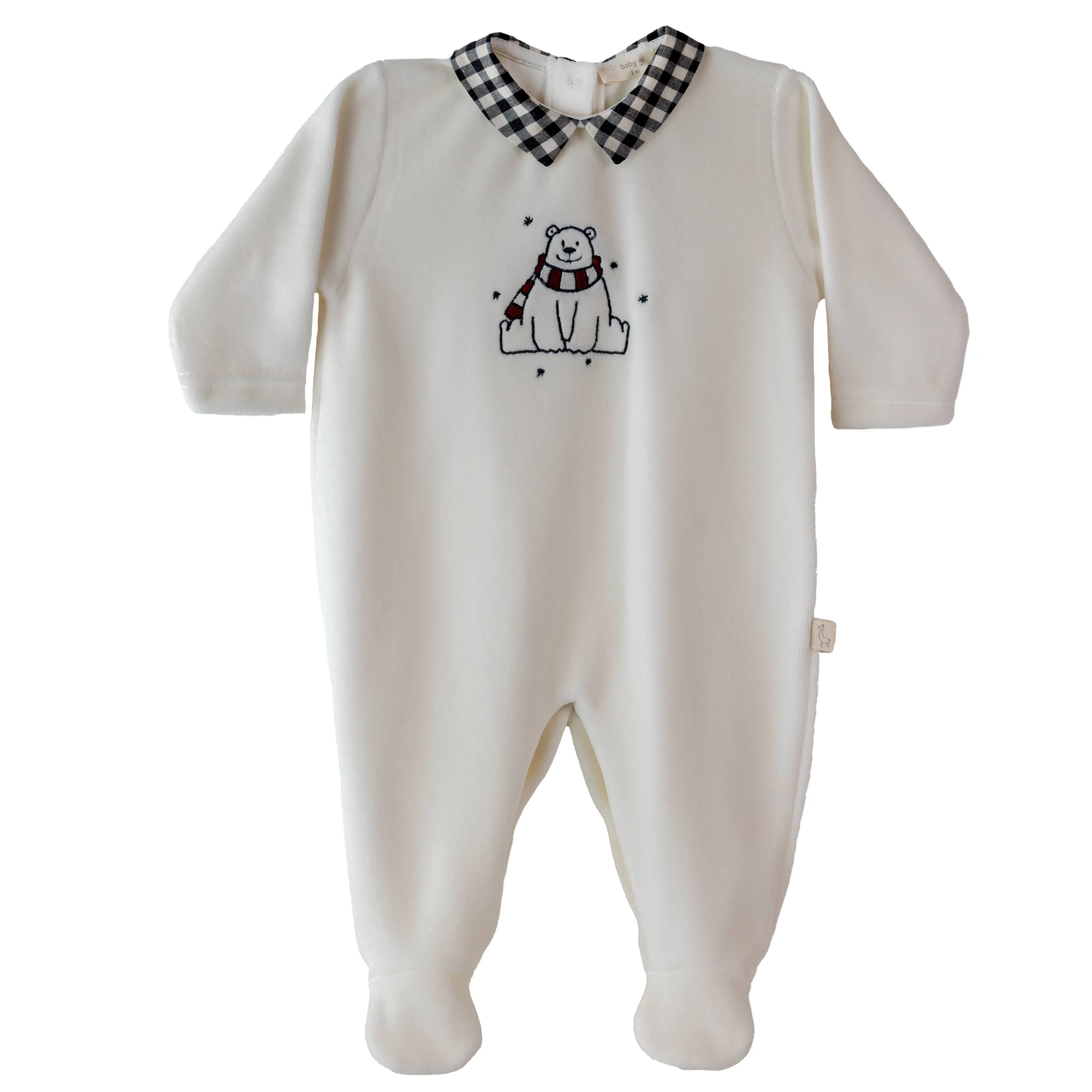 Baby Gi Festivity Boys Babygrow - Ivory