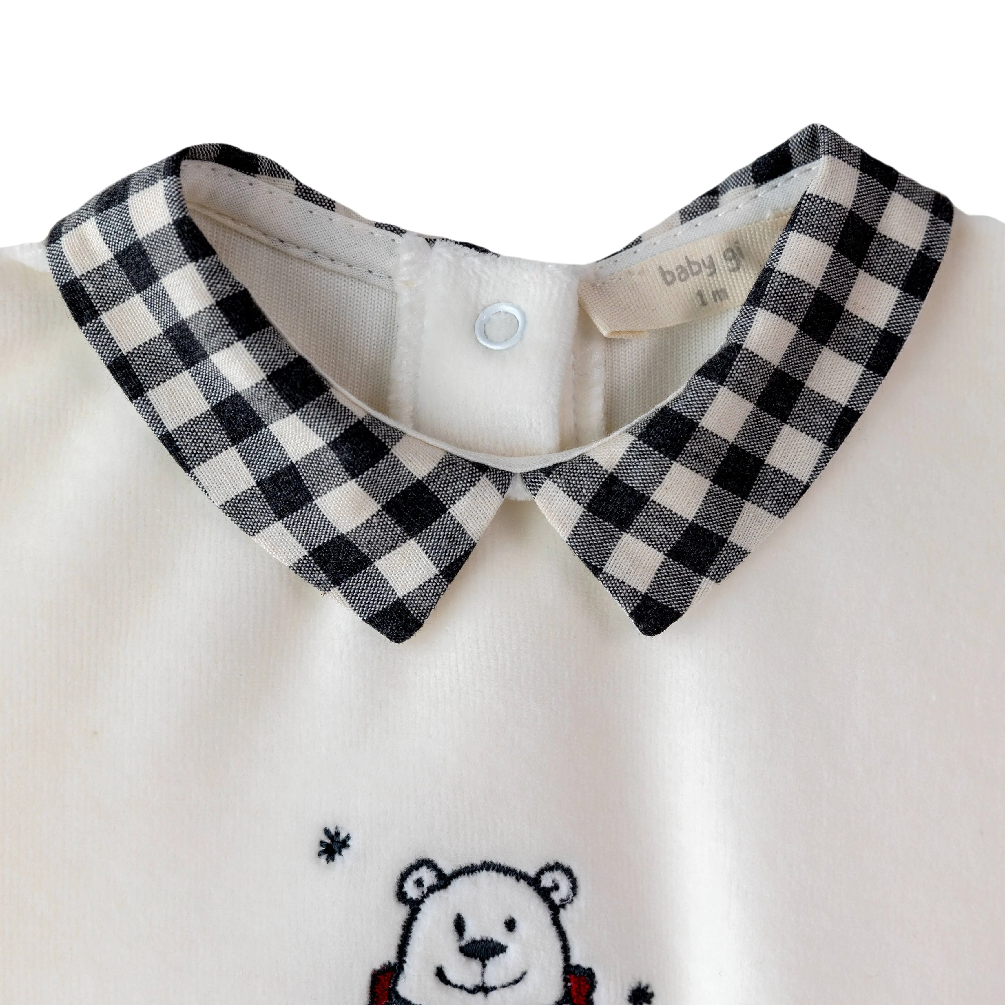 Baby Gi Festivity Boys Babygrow - Ivory