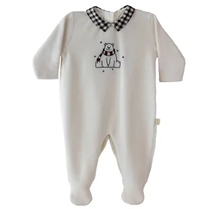 Baby Gi Festivity Boys Babygrow - Ivory