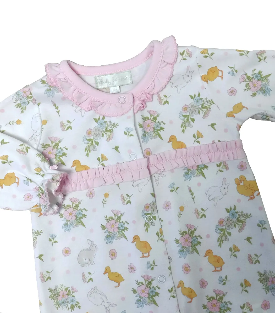 Baby Girl's "Easter Floral" Pima Cotton Converter Gown