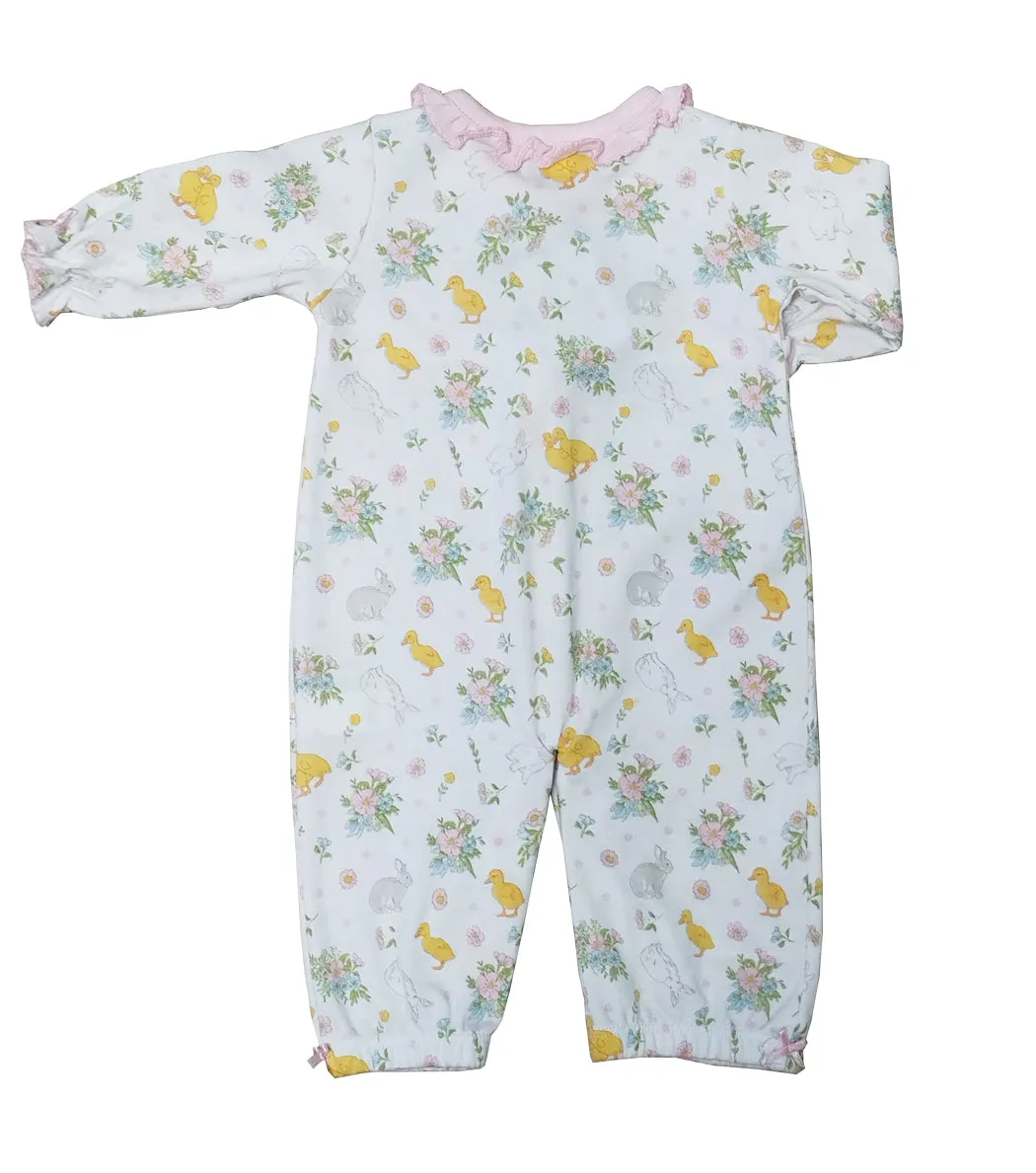 Baby Girl's "Easter Floral" Pima Cotton Converter Gown