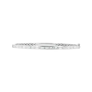 Baguette Shaped Diamond Bangle