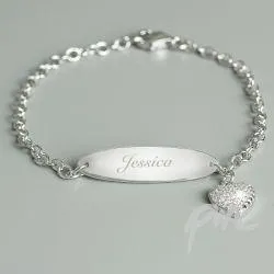 Beautiful Children's Sterling Silver and Cubic Zirconia Bracelet