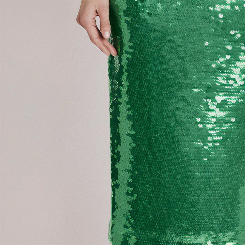BERENICE Jamy Sequin Skirt in Green