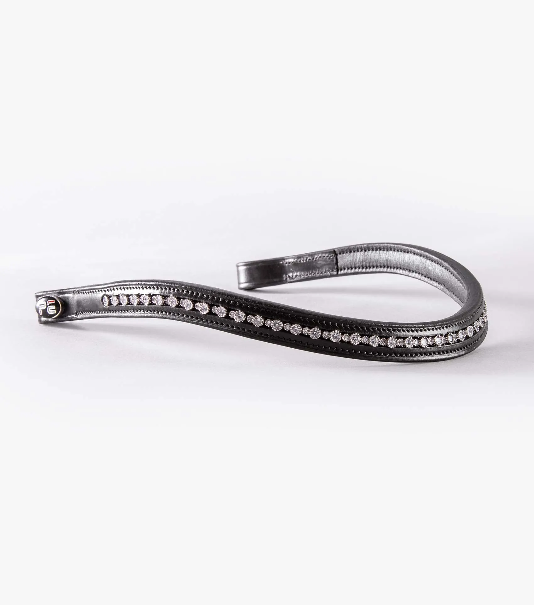 Bergamo Shaped Diamante Browband Black