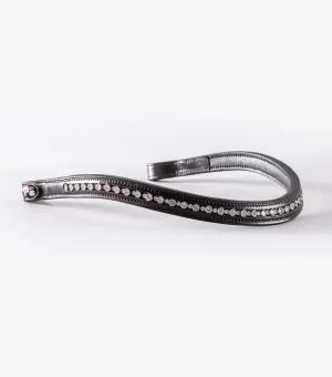 Bergamo Shaped Diamante Browband Black
