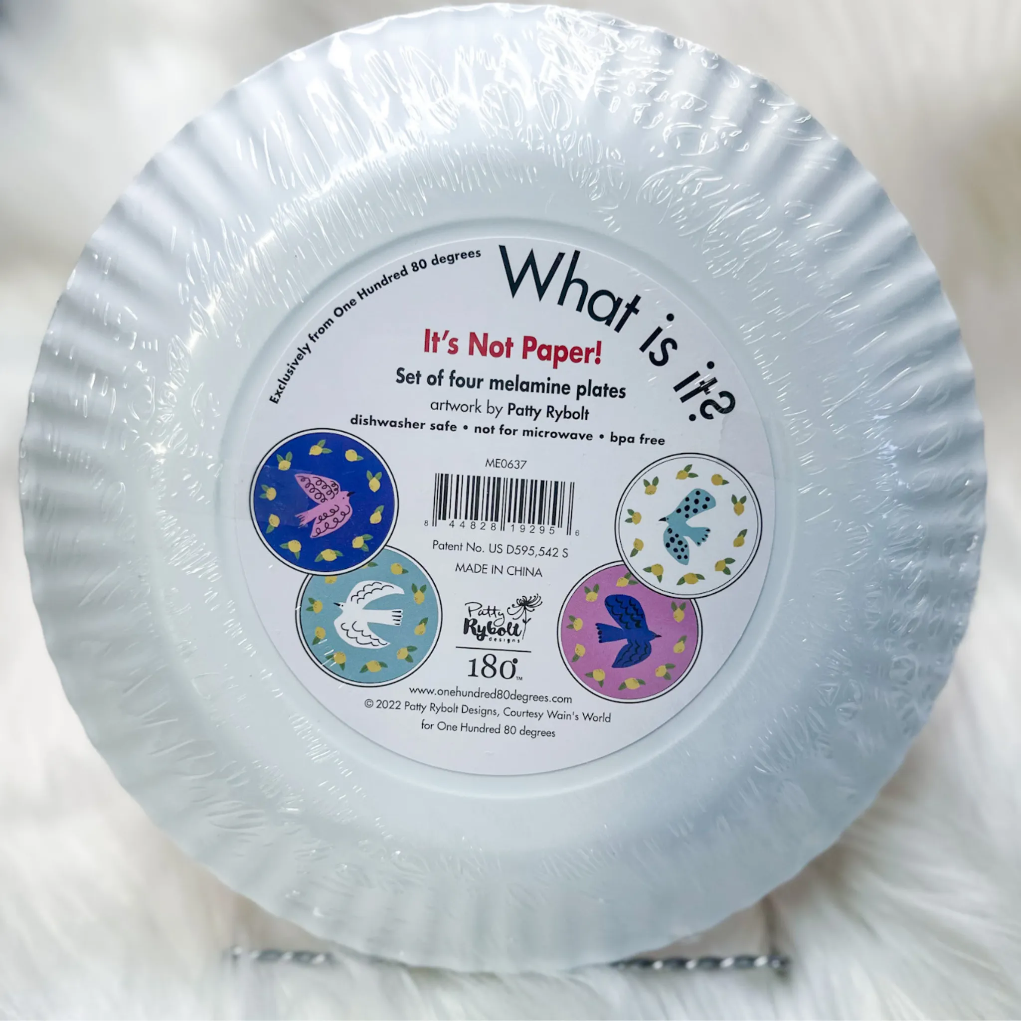 Bird Melamine Plates | Set of 4