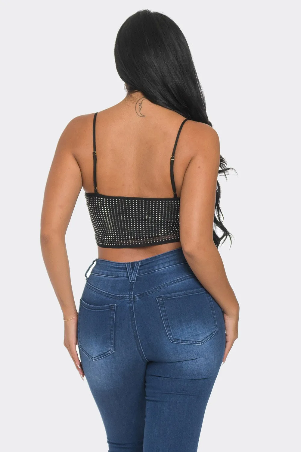 Black Sparkle Crop Top 3/7/24 8151