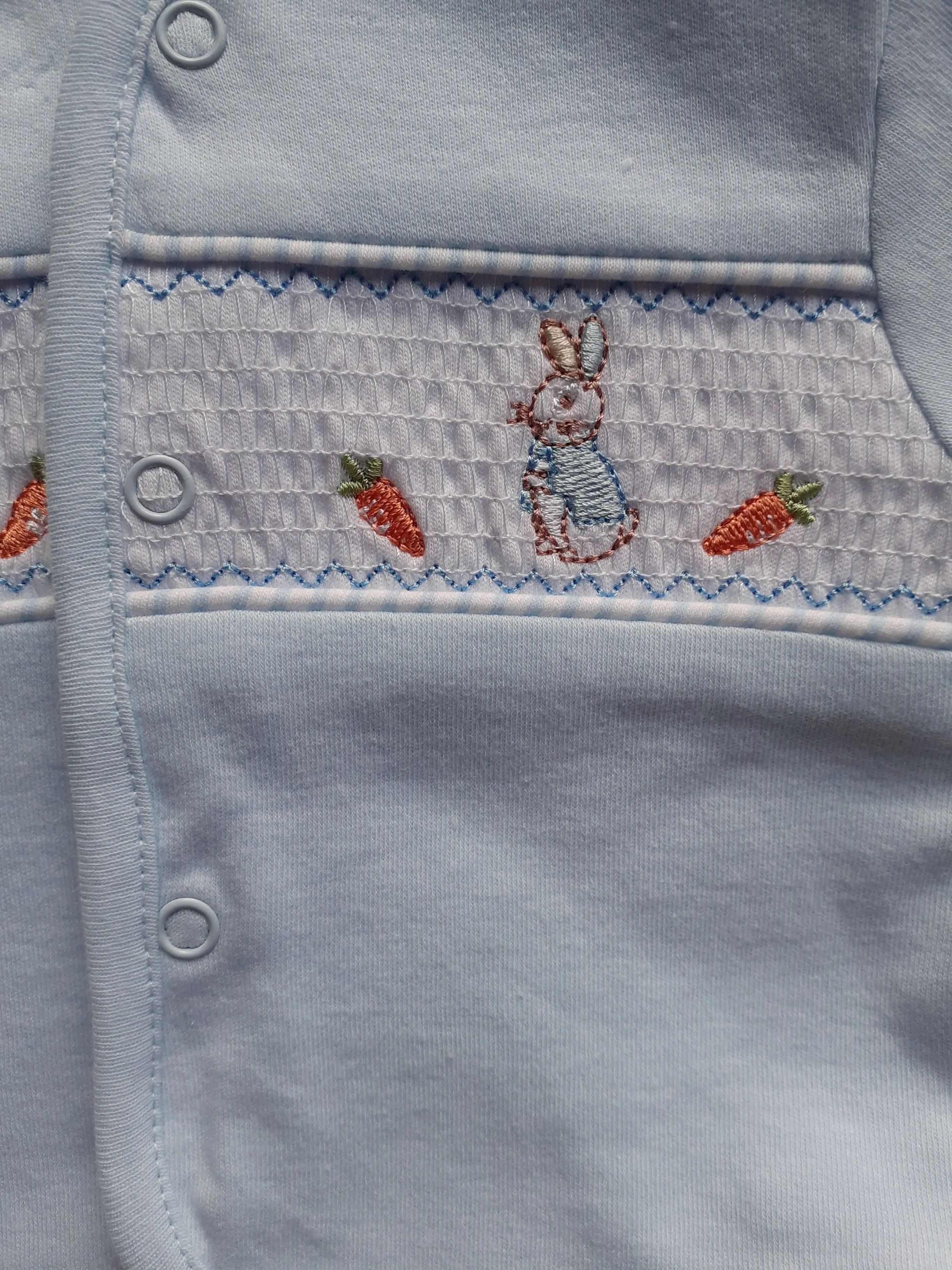 Blue Bunny Babygrow & Smocked jacket set