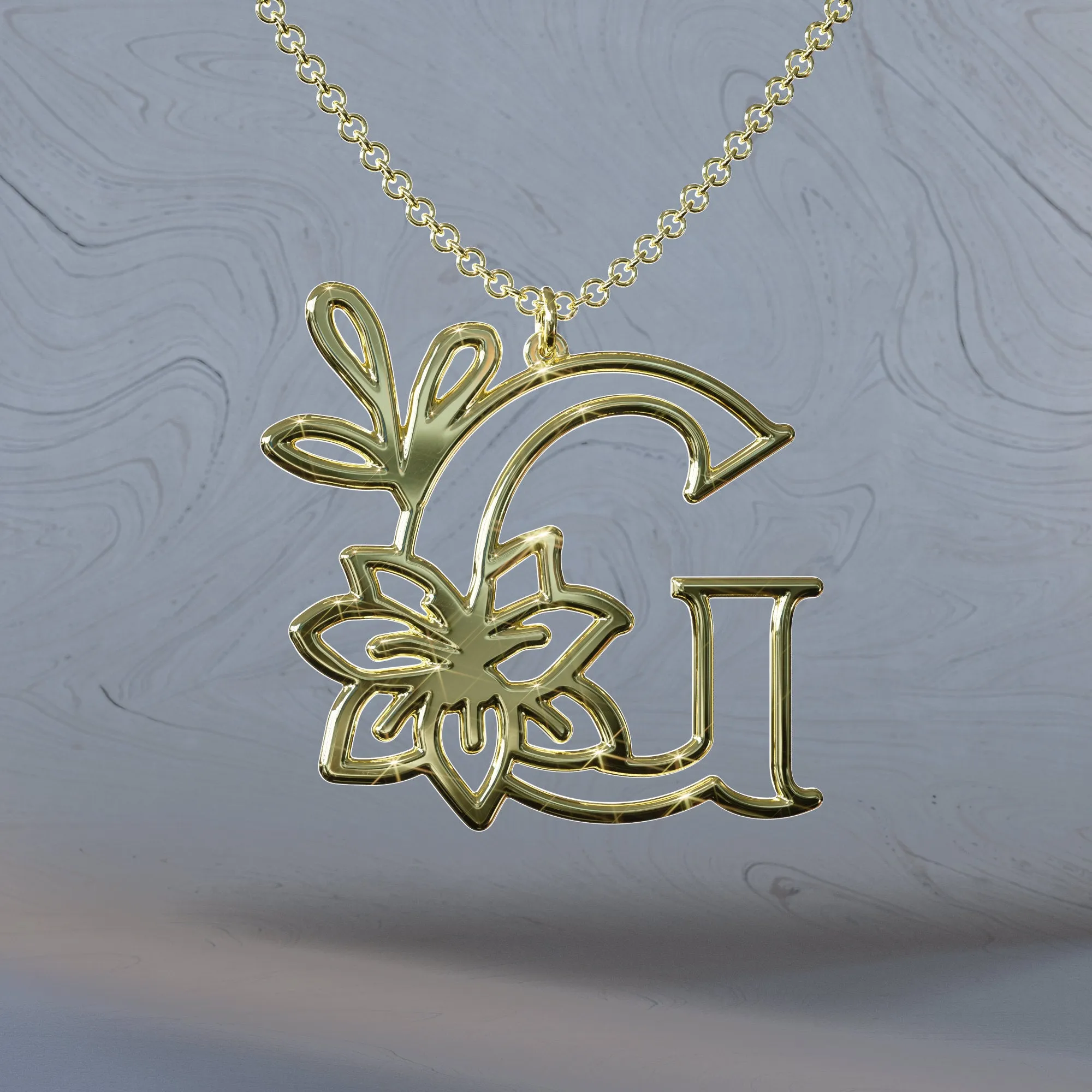 Botanist Initial Pendant