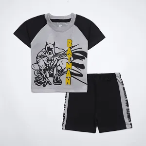Boys Half Sleeves 2 Piece Suit (Batman)
