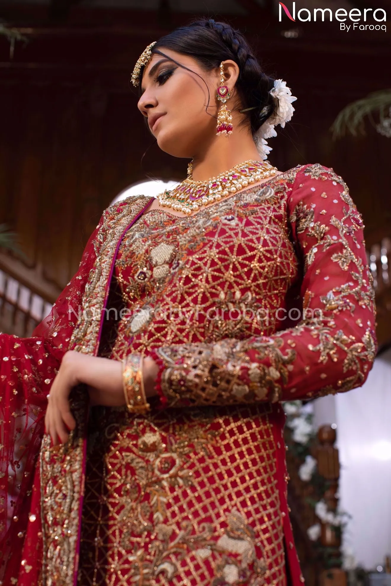 Bridal Gharara with Pakistani Long Shirt Online #BS122
