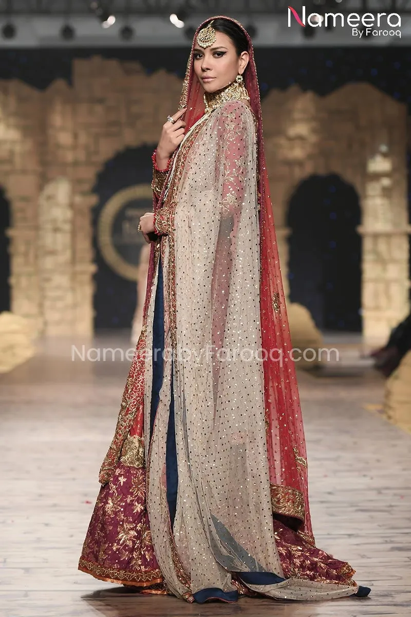 Bridal Gharara with Pakistani Long Shirt Online #BS122