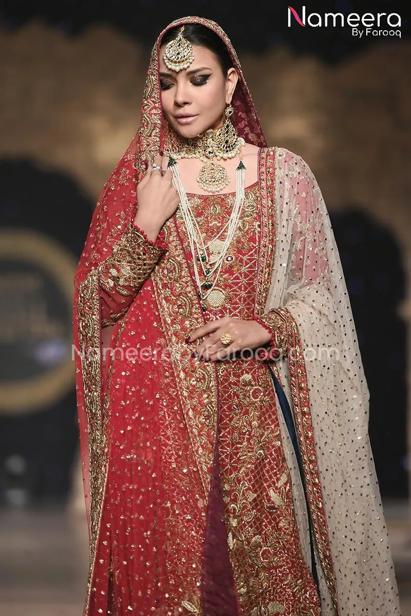 Bridal Gharara with Pakistani Long Shirt Online #BS122