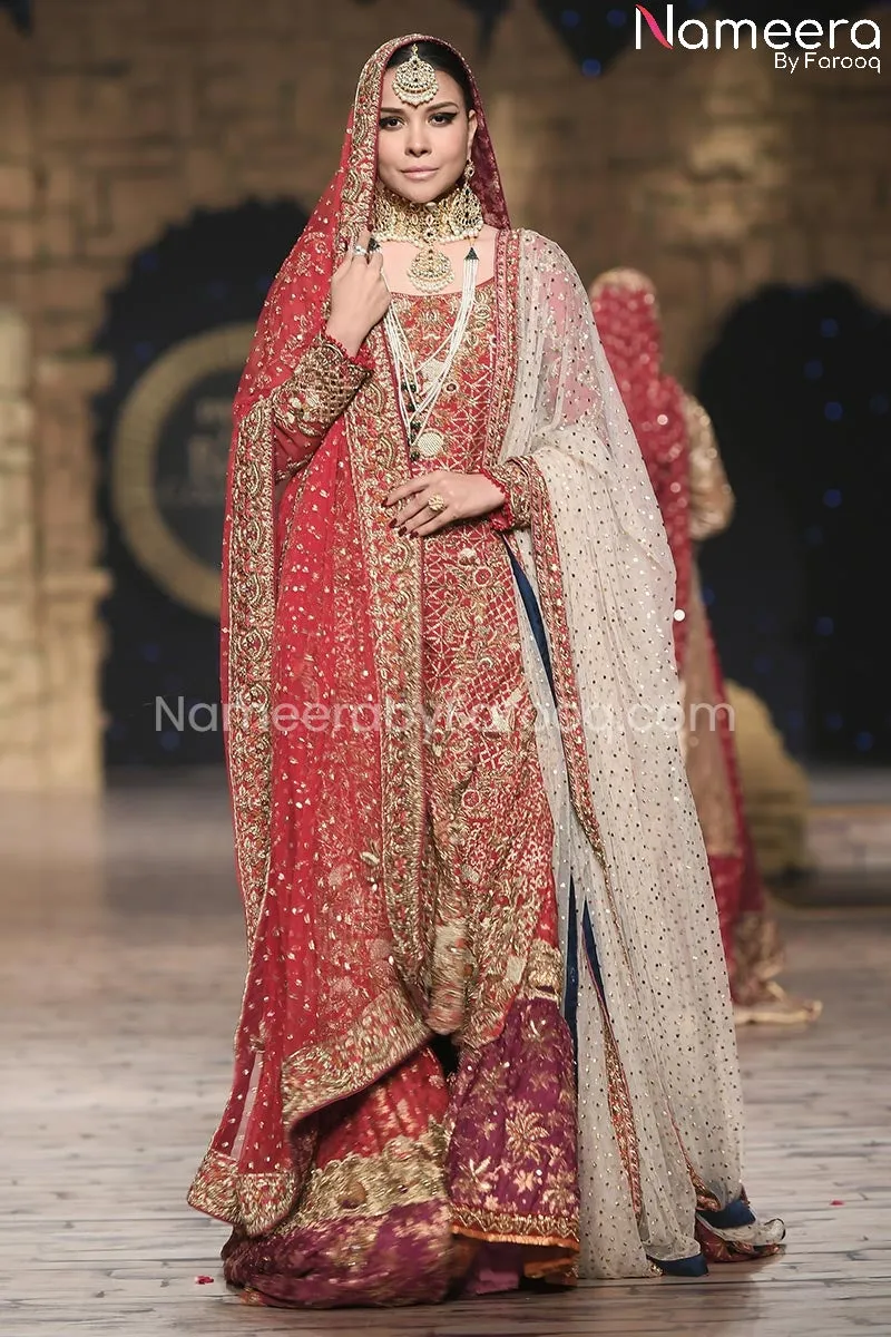 Bridal Gharara with Pakistani Long Shirt Online #BS122