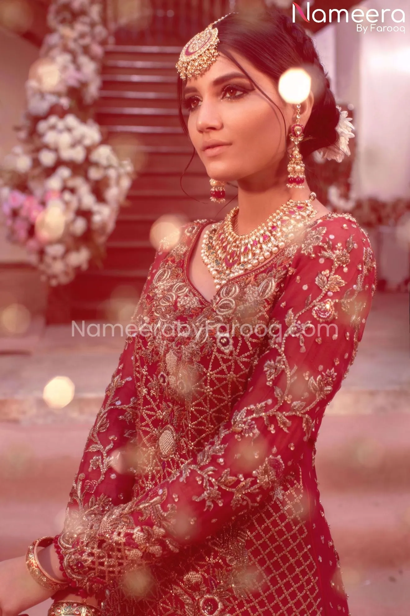 Bridal Gharara with Pakistani Long Shirt Online #BS122