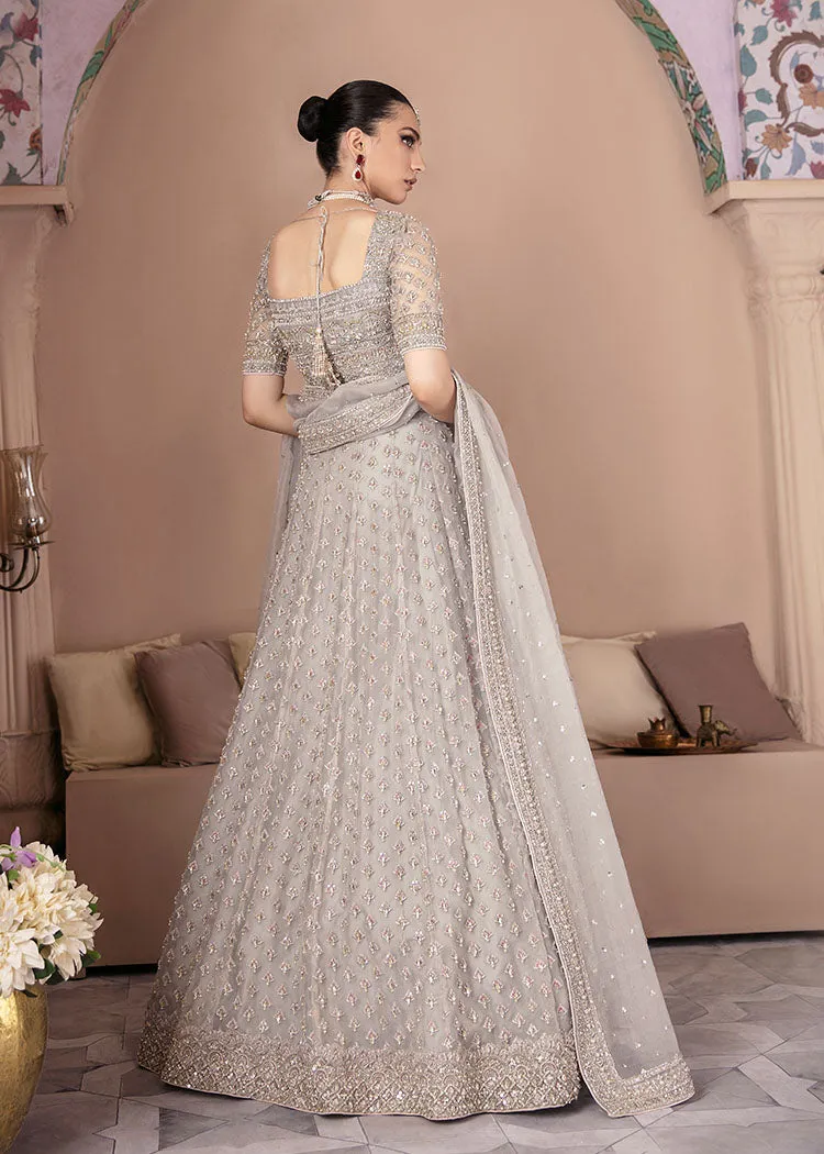 Bridal Grey Lehenga Choli Dupatta Dress for Wedding