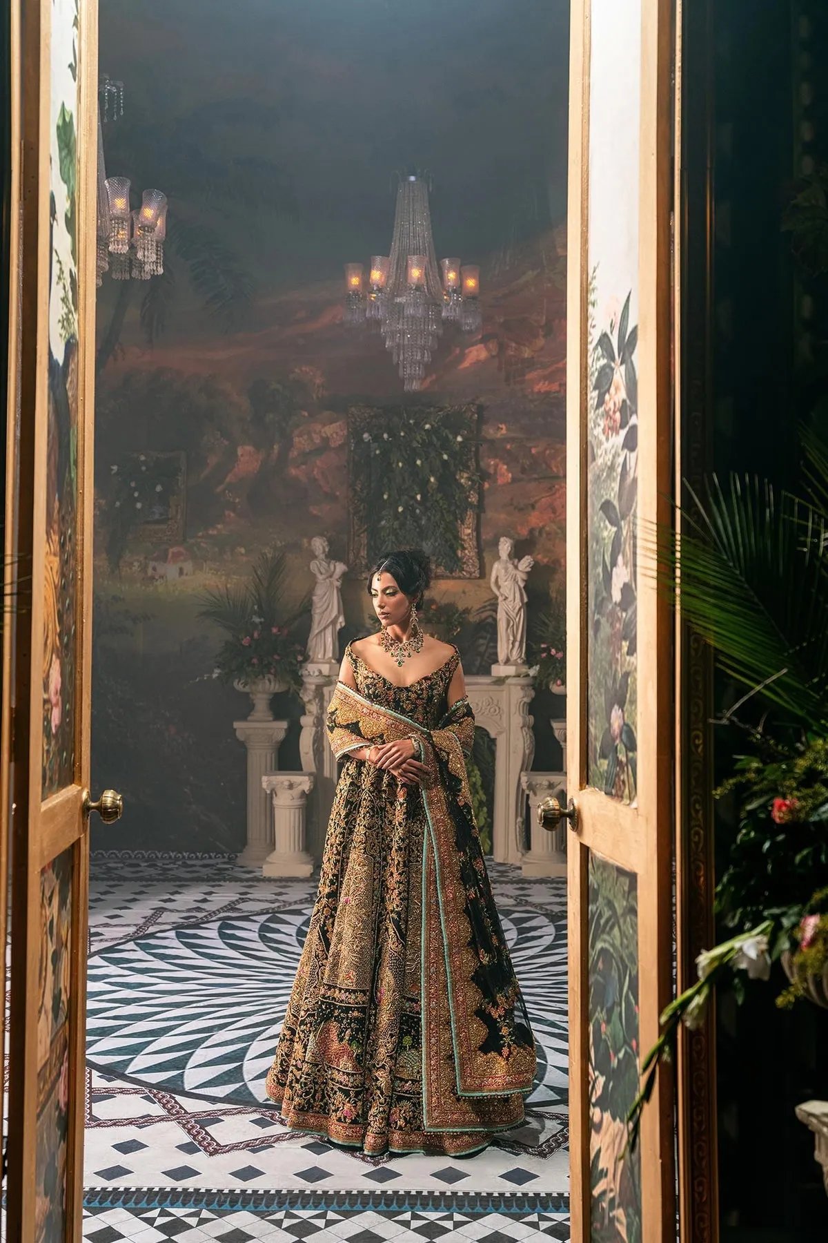 Bridal Lehenga Choli Dupatta Pakistani Wedding Dress