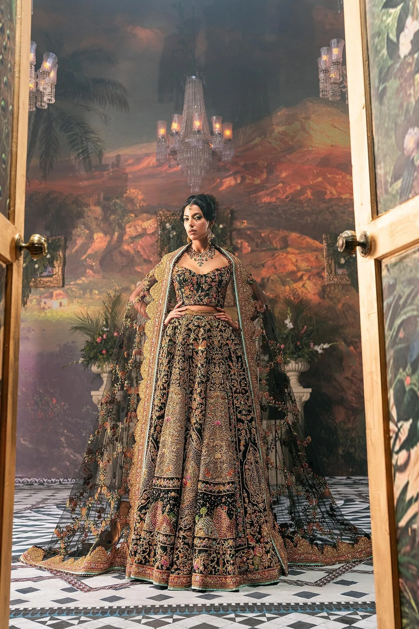 Bridal Lehenga Choli Dupatta Pakistani Wedding Dress