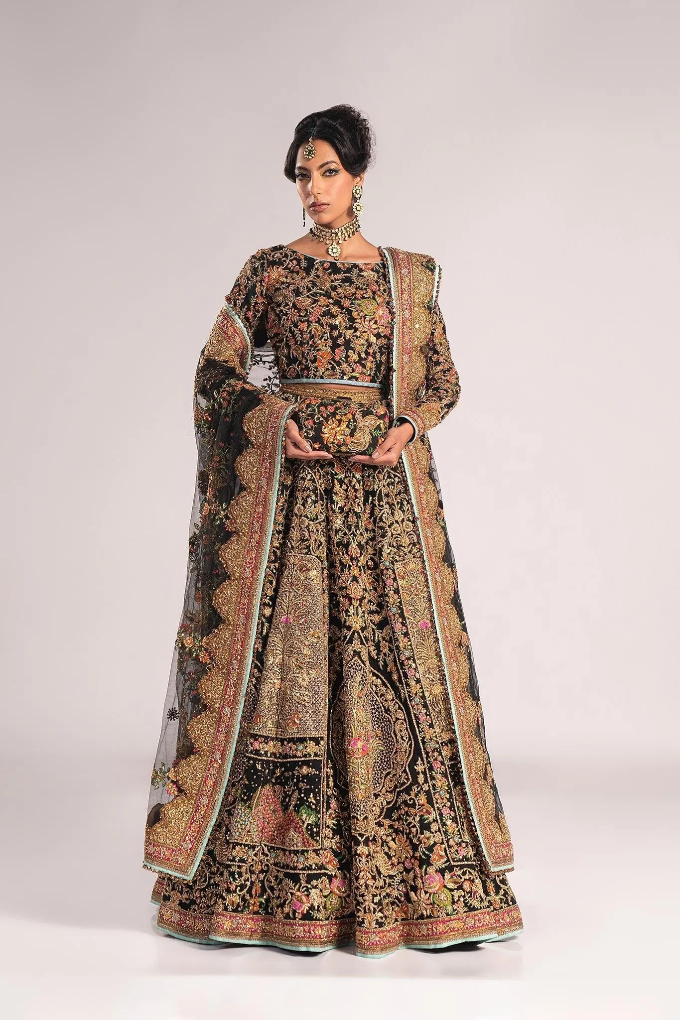 Bridal Lehenga Choli Dupatta Pakistani Wedding Dress