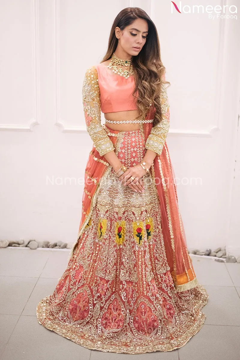 Bridal Lehenga with Raw Silk Choli Dress Online #BS142