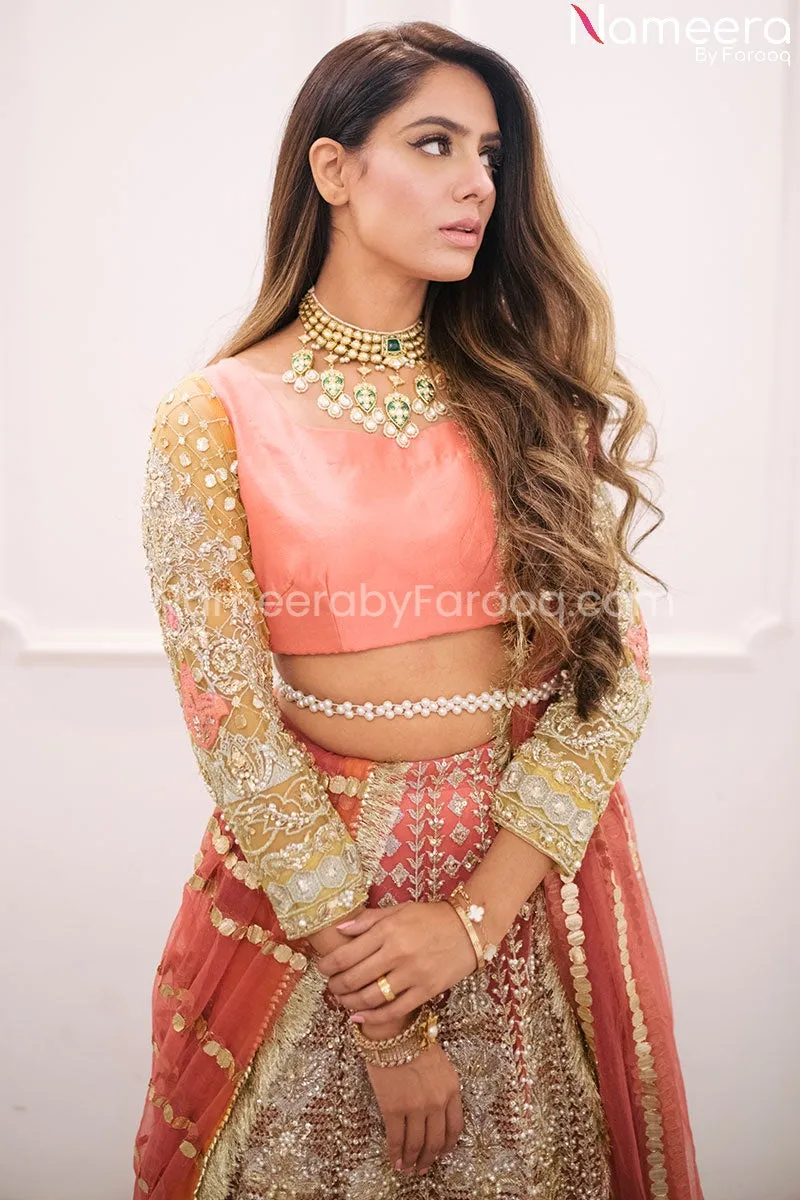 Bridal Lehenga with Raw Silk Choli Dress Online #BS142