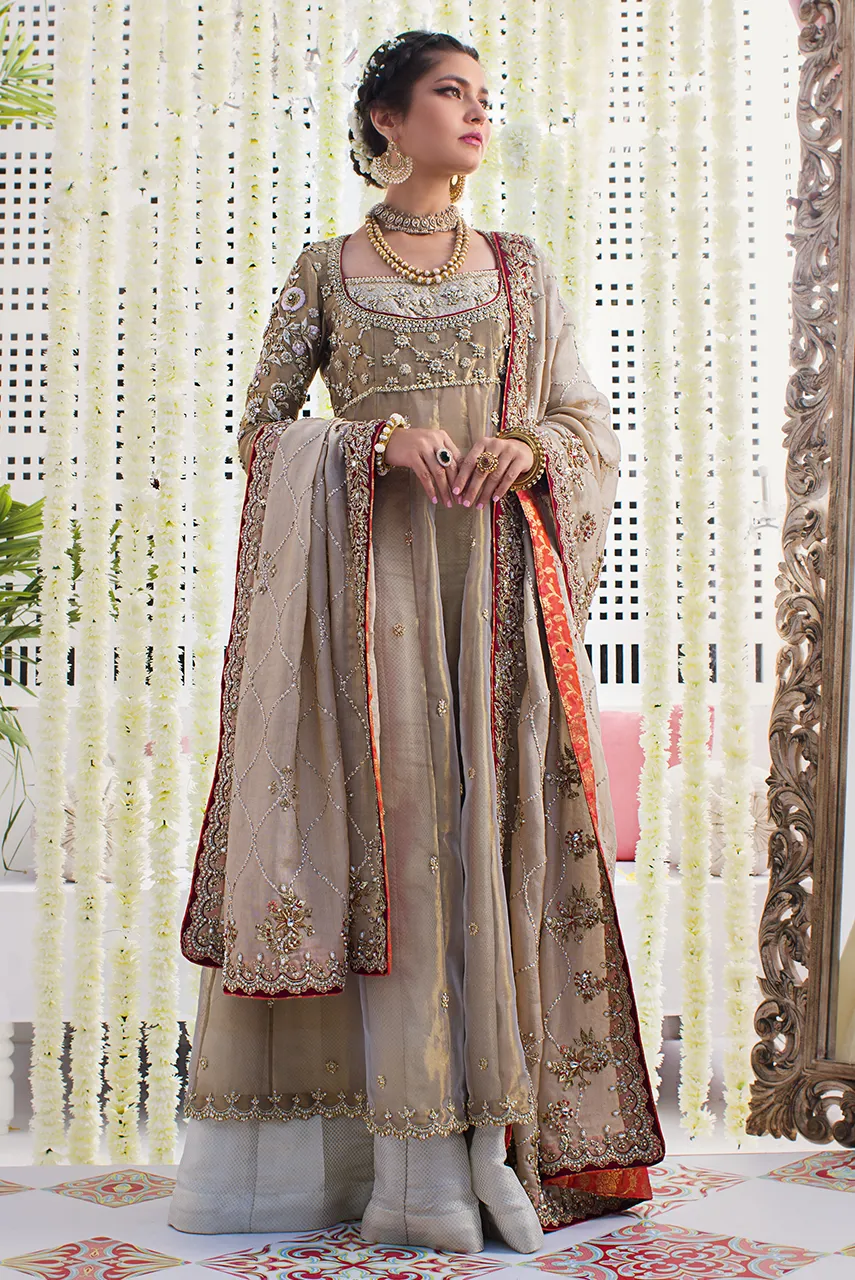 Bridal Sharara with Pishwas Dress Pakistani #BS773