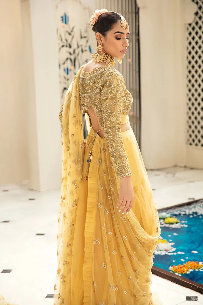 Bridal Yellow Lehenga Choli Dress Pakistani #BS706