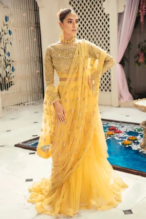 Bridal Yellow Lehenga Choli Dress Pakistani #BS706