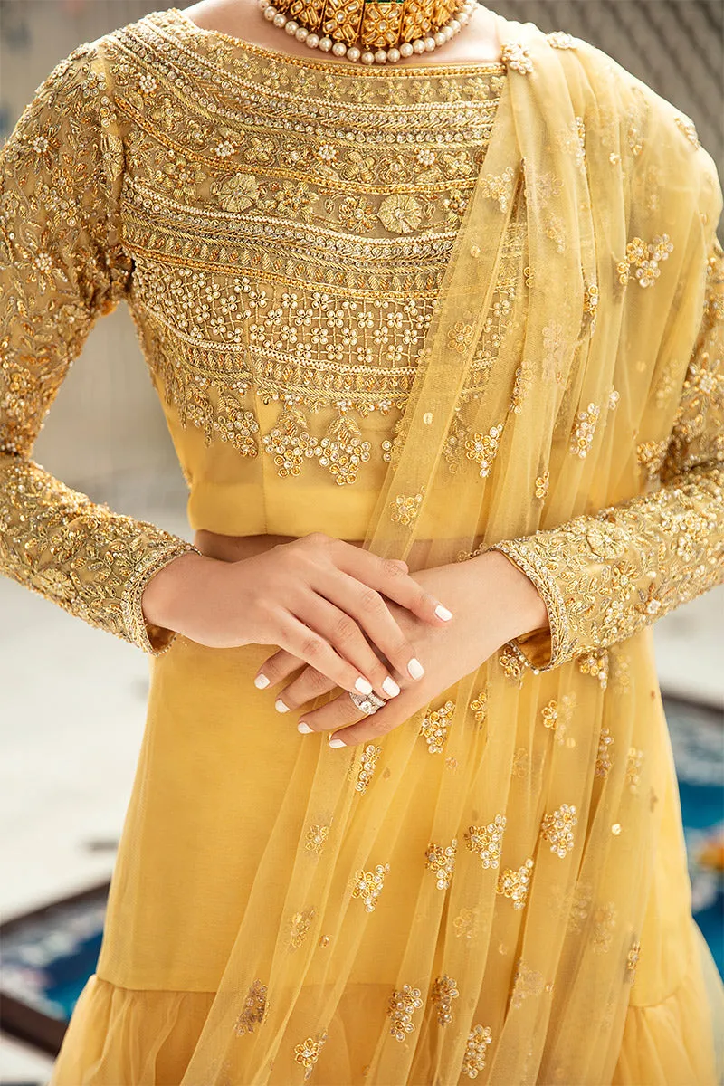 Bridal Yellow Lehenga Choli Dress Pakistani #BS706