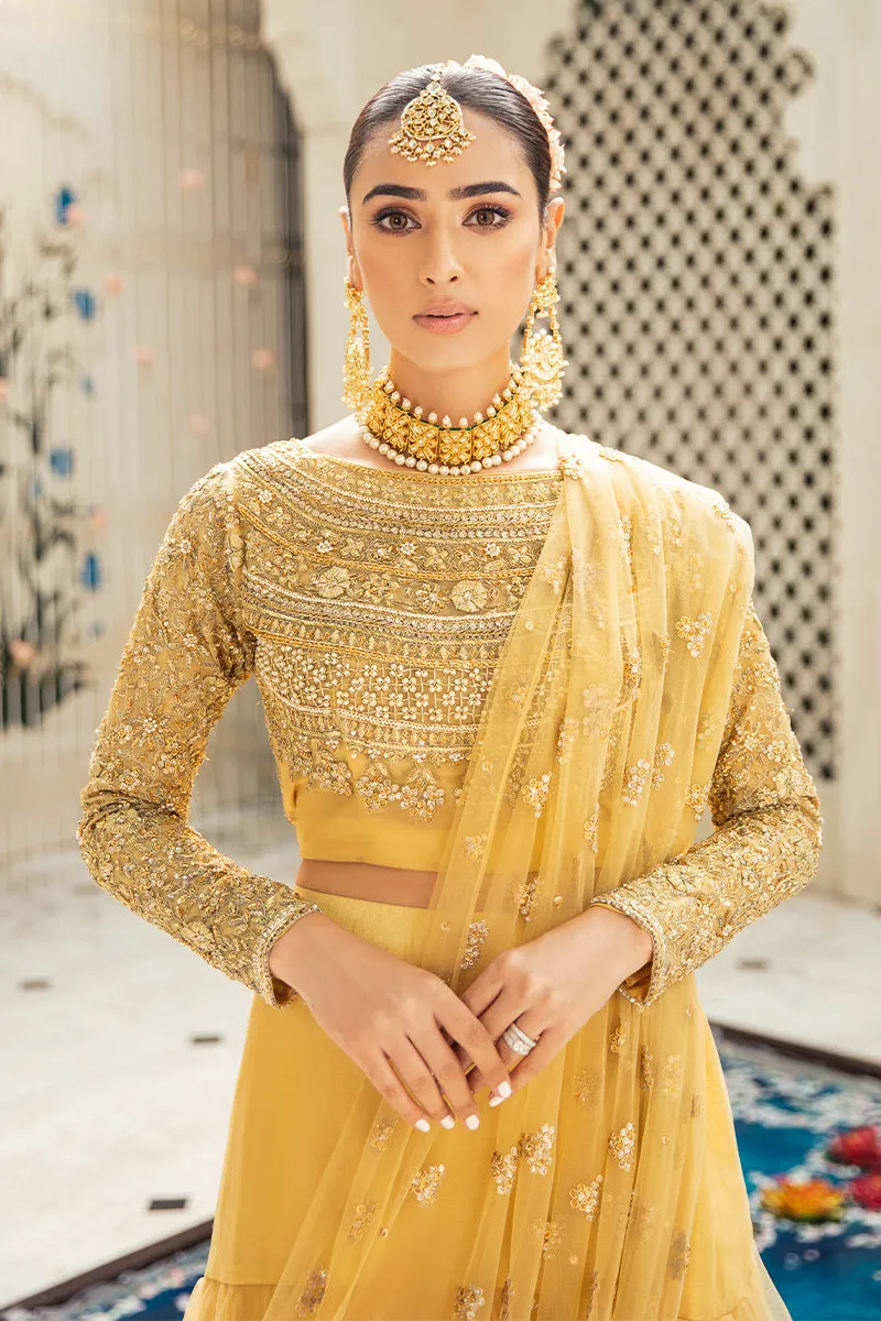 Bridal Yellow Lehenga Choli Dress Pakistani #BS706