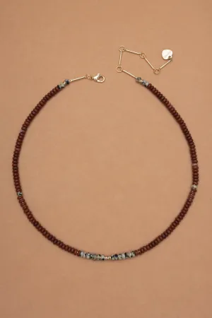 Brown Dalmatian Single Strand Necklace