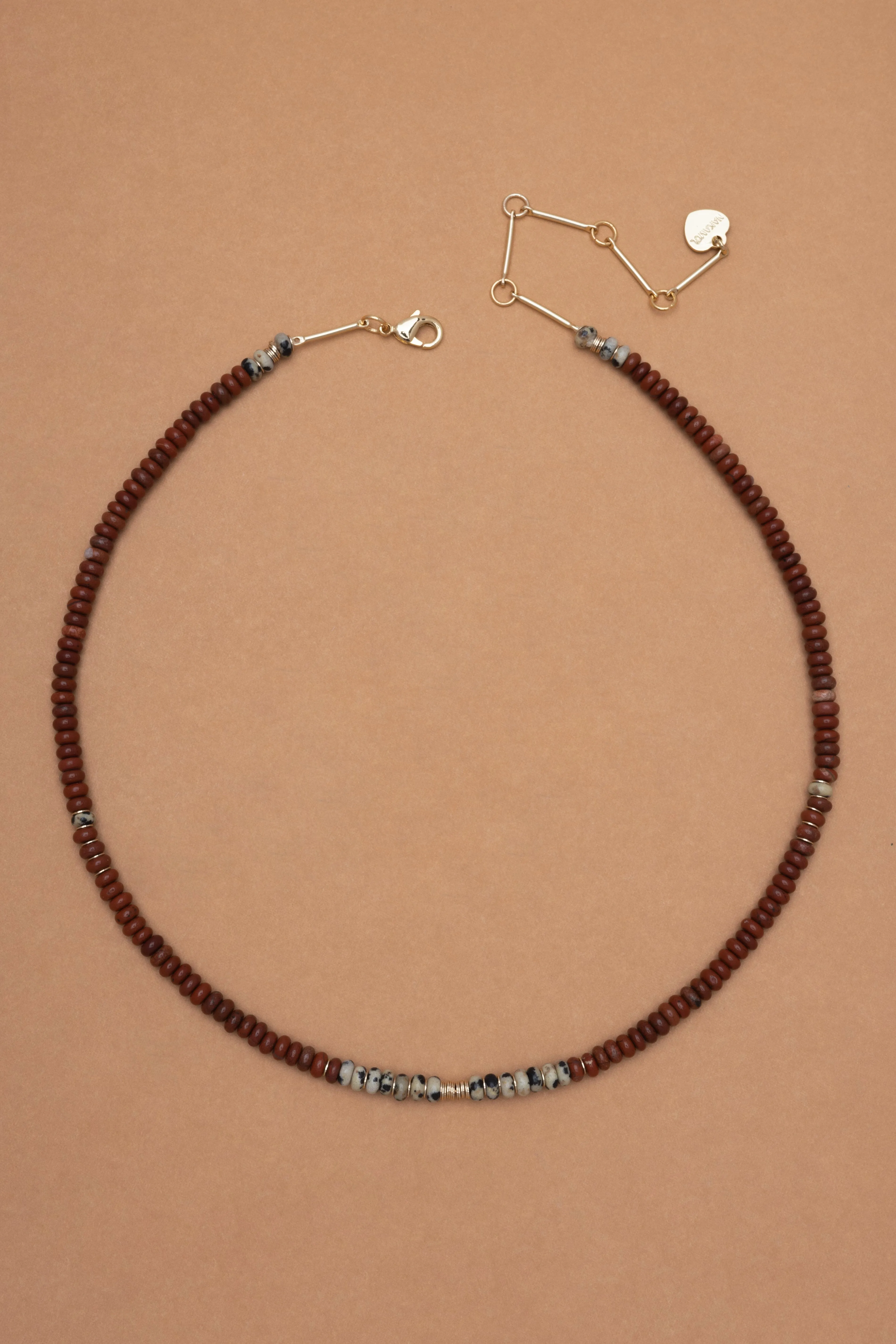 Brown Dalmatian Single Strand Necklace