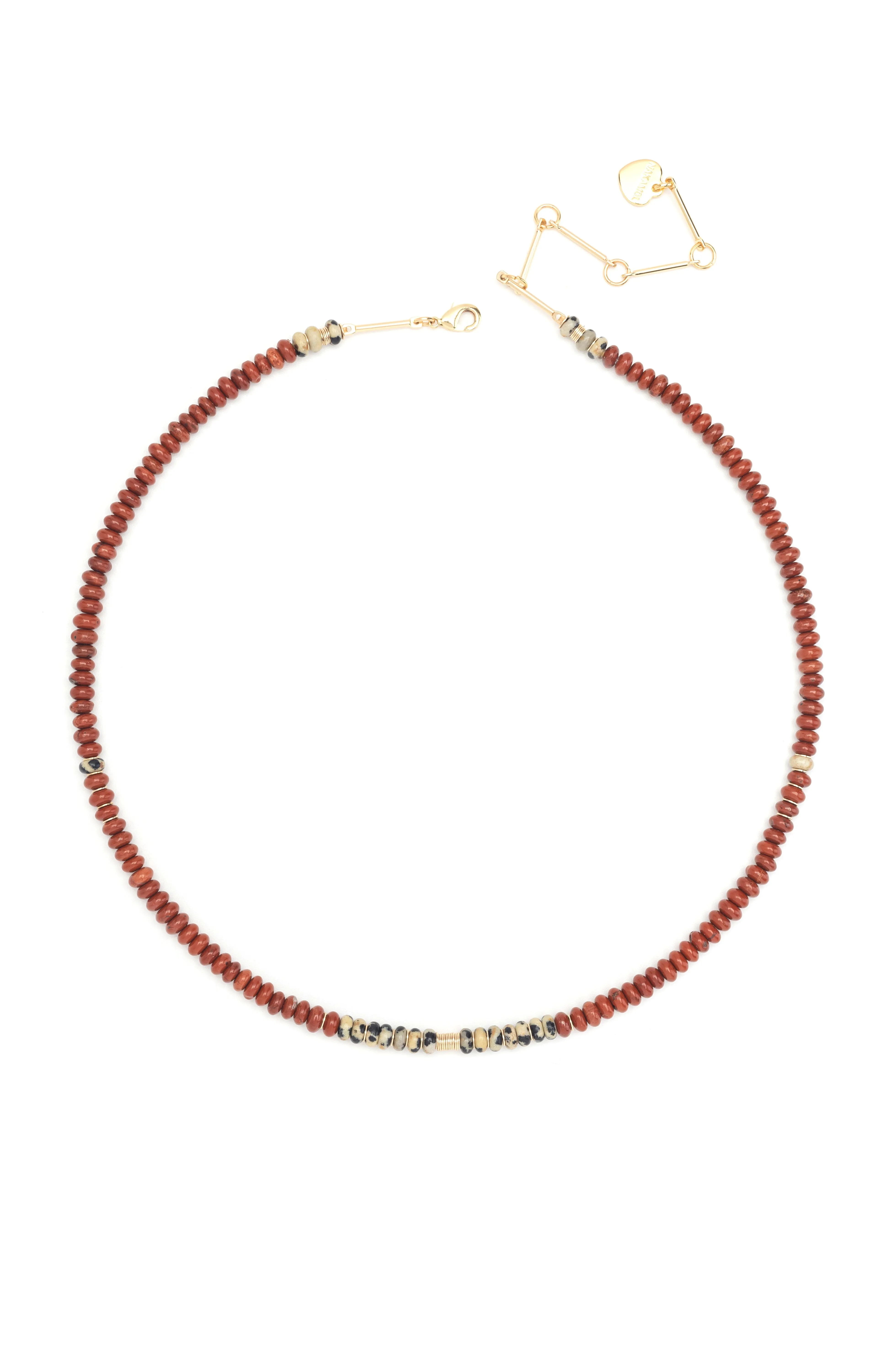 Brown Dalmatian Single Strand Necklace
