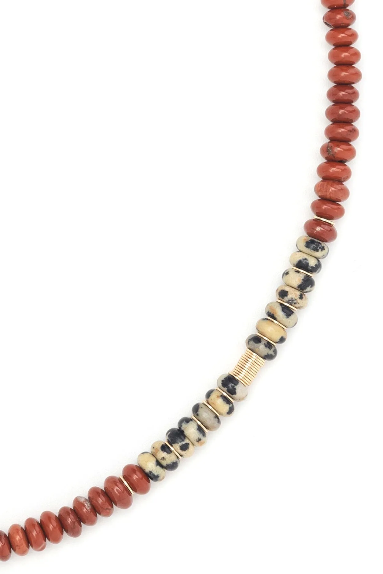 Brown Dalmatian Single Strand Necklace
