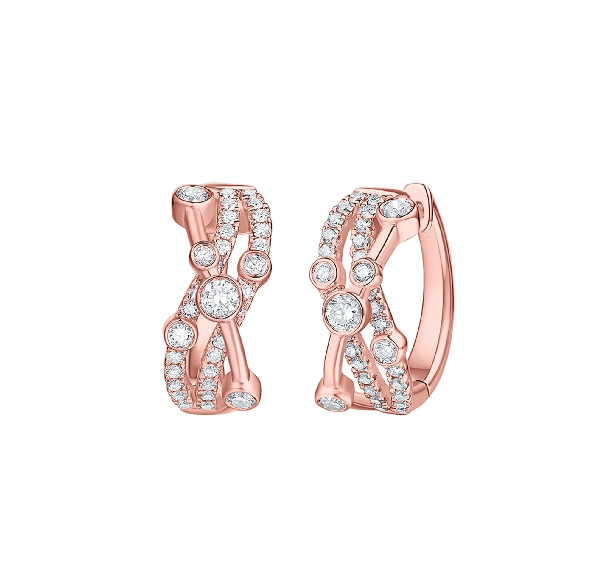Bubbly 0.83ct Lab Grown Diamonds Earrings <br> E-00325WHT