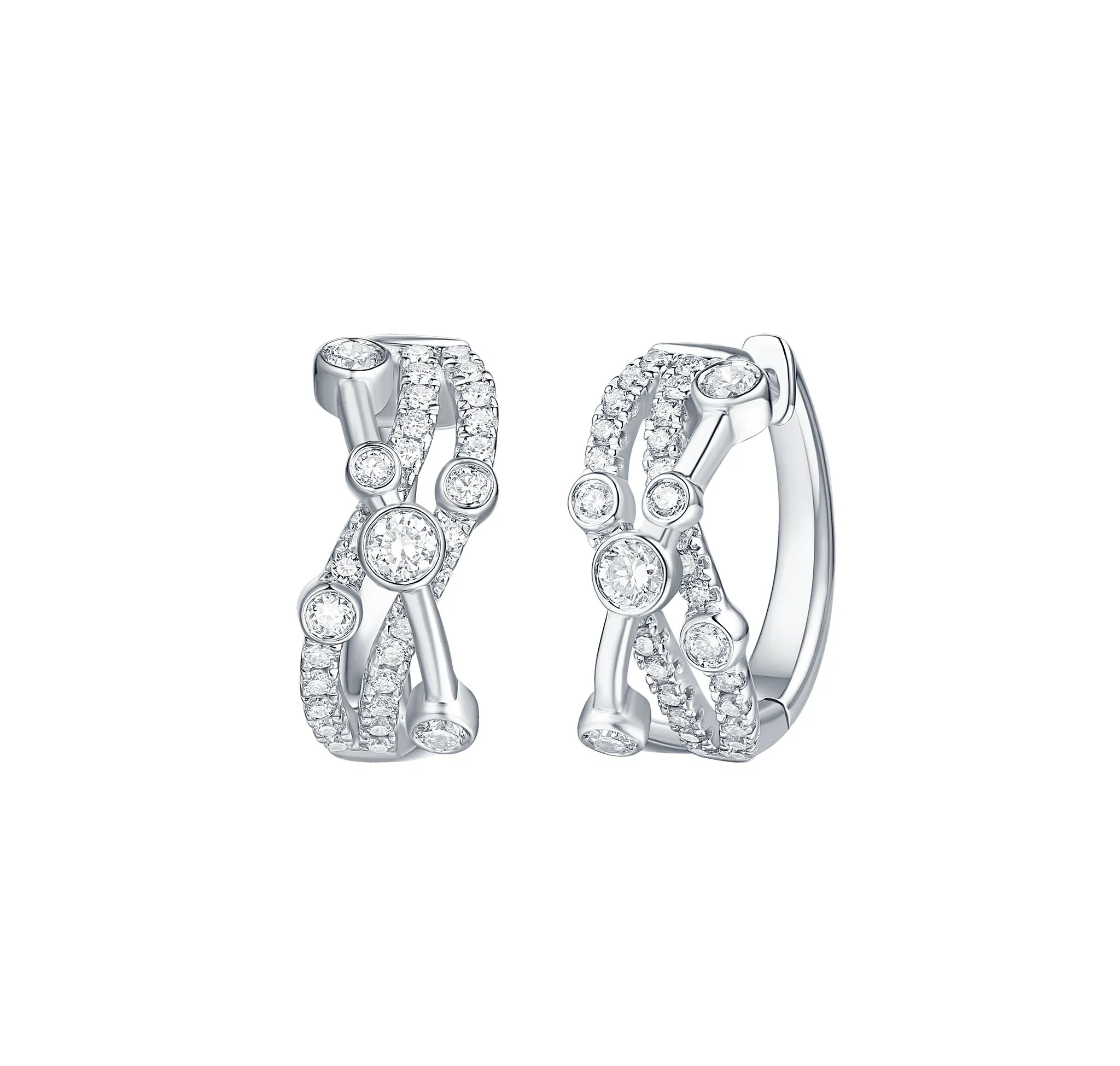 Bubbly 0.83ct Lab Grown Diamonds Earrings <br> E-00325WHT