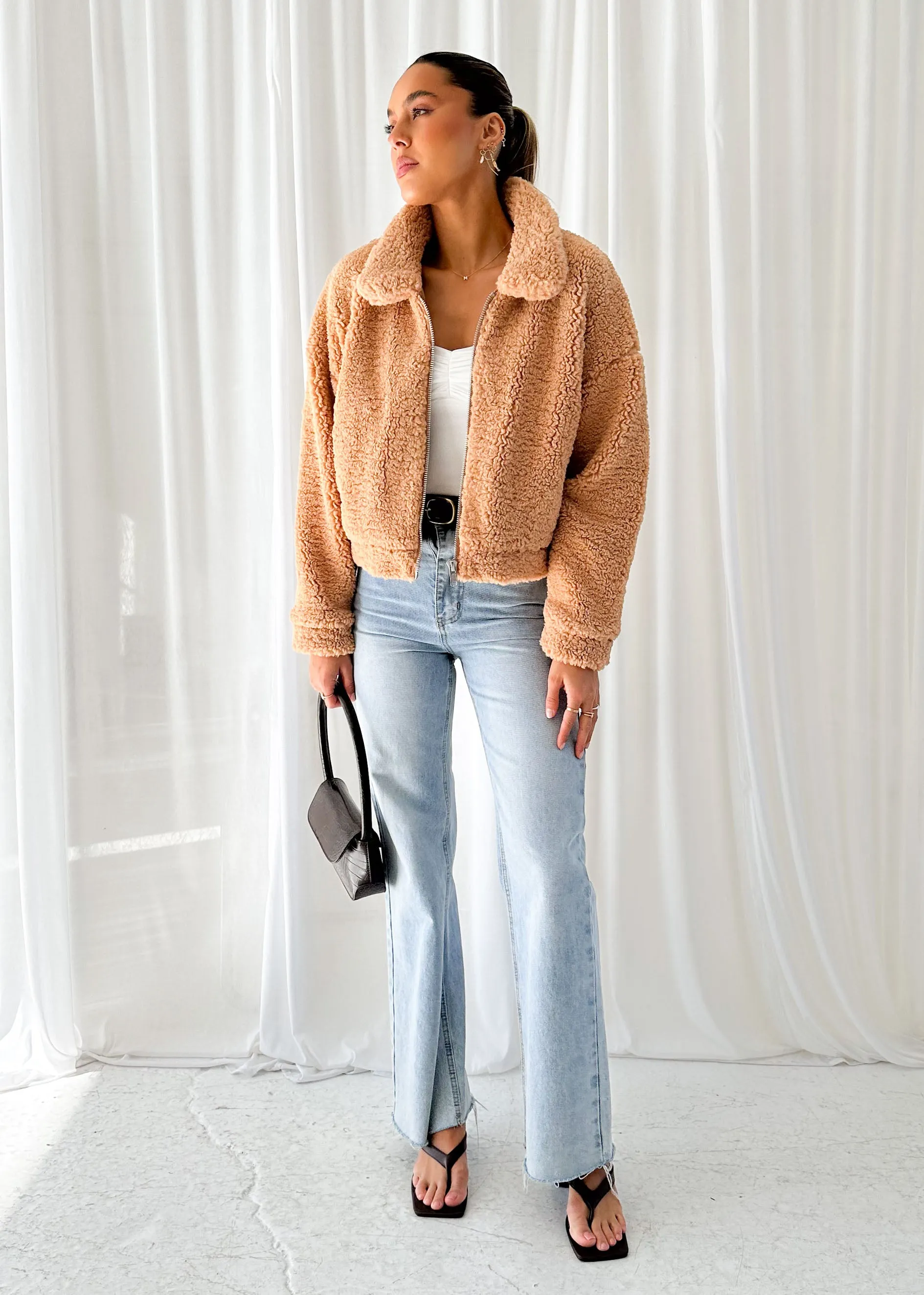 Carey Teddy Jacket - Camel