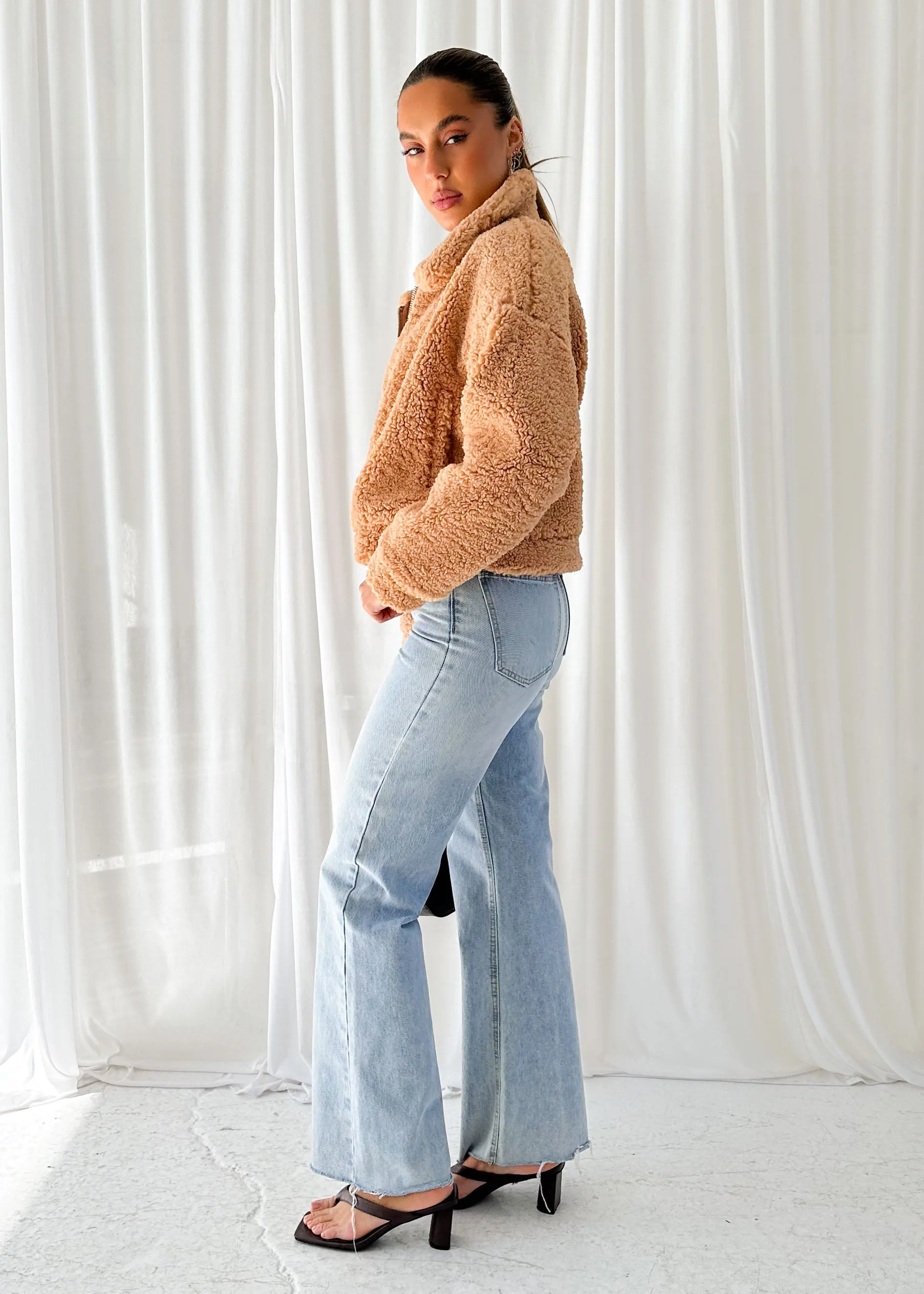 Carey Teddy Jacket - Camel