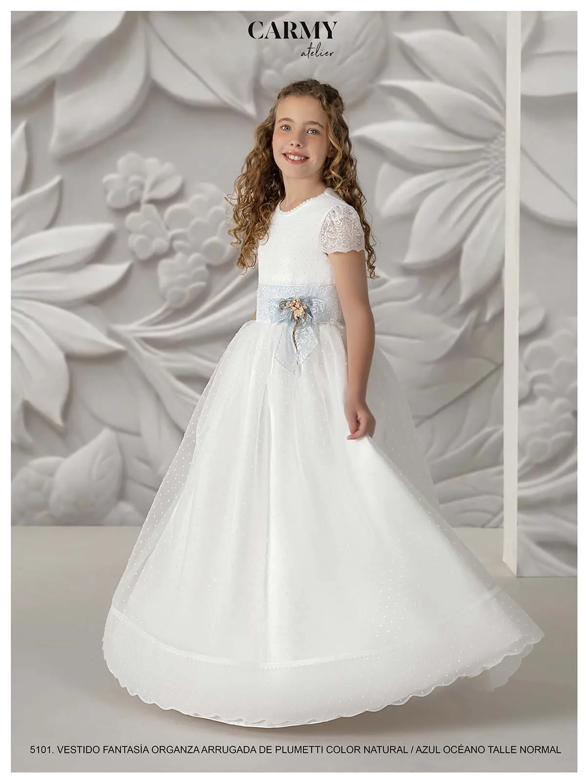Carmy Girls Holy Communion Dress:- 5101 Ivory