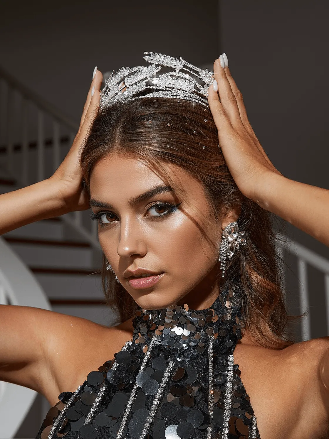 Carolyn Rhinestone Embellished Crown