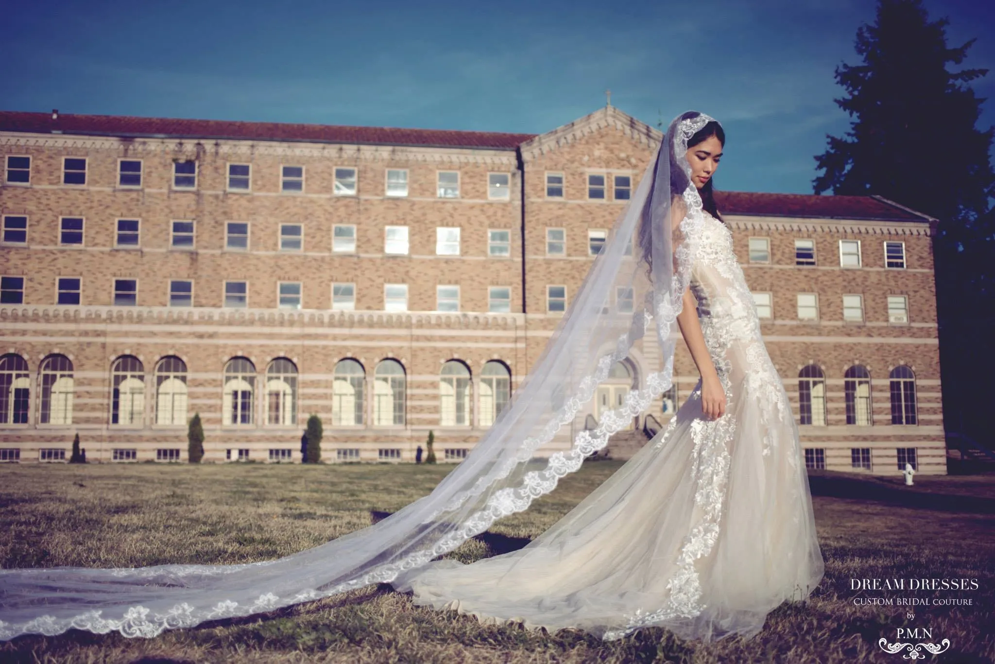Cathedral Lace Wedding Veil (#SS16306)