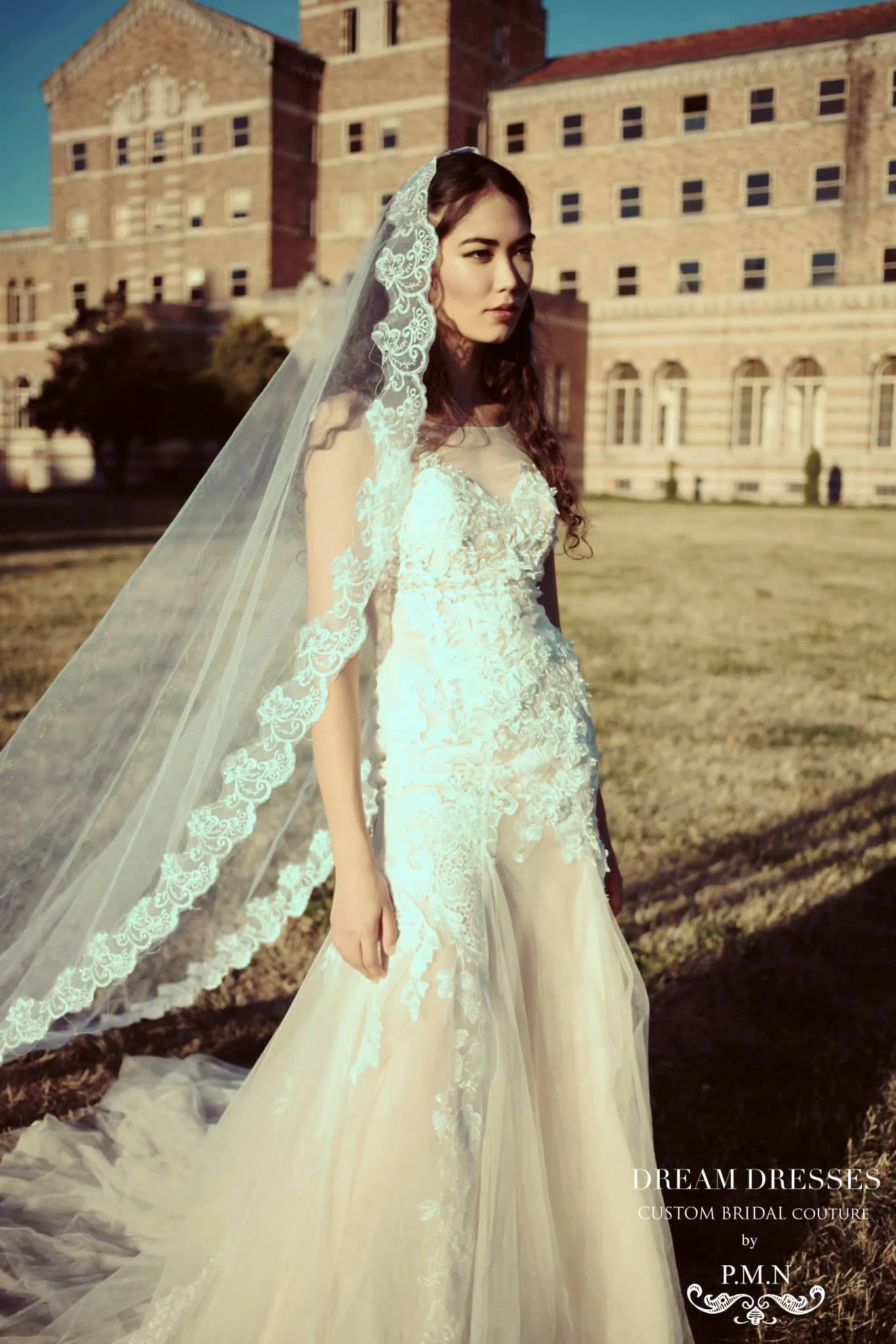 Cathedral Lace Wedding Veil (#SS16306)