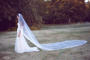 Cathedral Lace Wedding Veil (#SS16306)