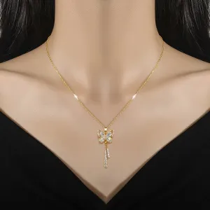 Charming Butterfly Diamond Dazzle Necklace