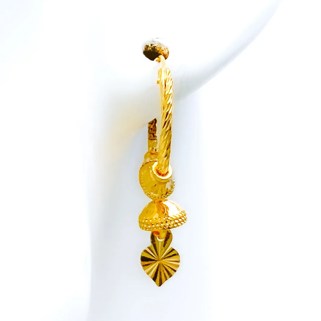 Charming Heart 22k Gold Bali